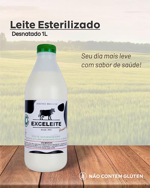 Leite Esterilizado Desnatado | 1Lt