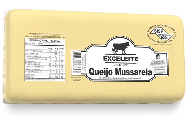 Queijo Mussarela 500g Exceleite